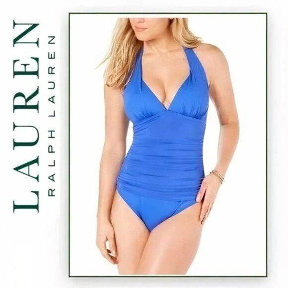 NWT Lauren Ralph Lauren Black Label One Piece Swimsuit Size 16 - Picture 1 of 9